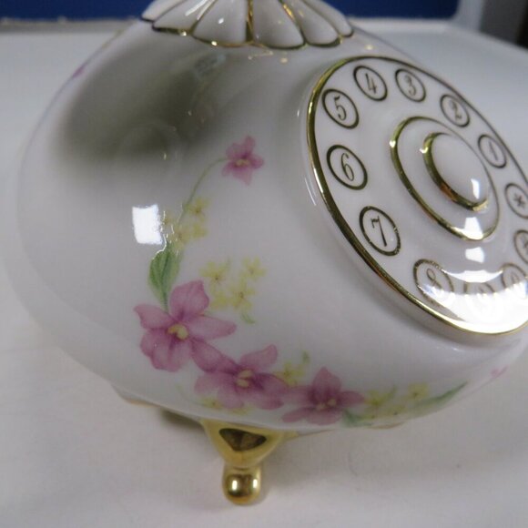 HEIRLOOM PORCELAIN TELEPHONE "HELLO DAUGHTER” Message Of Love - Music Box - Picture 7 of 16